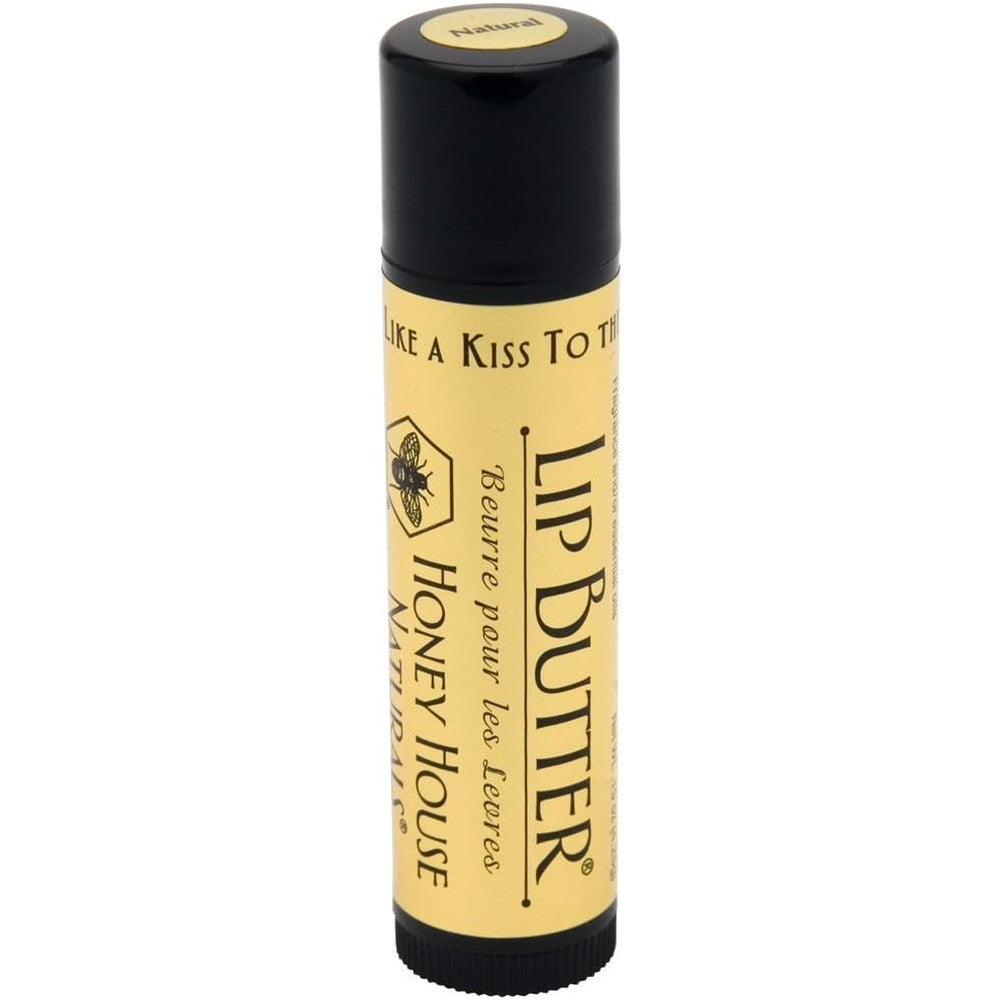 Honey House Naturals Lip Butter Tube Natural front view organic skincare
