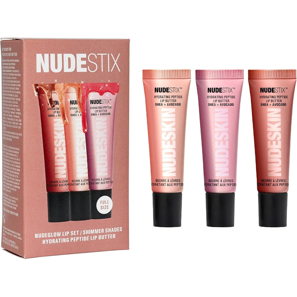 Nudestix NudeGlow 3-Piece Lip Butter Kit front packaging view