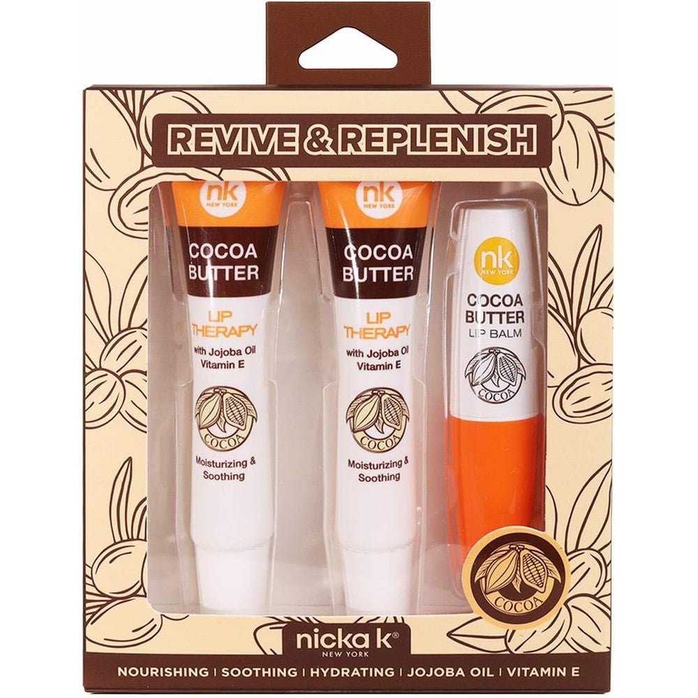 Nicka K New York Renew and Restore lip therapy set front view packaging