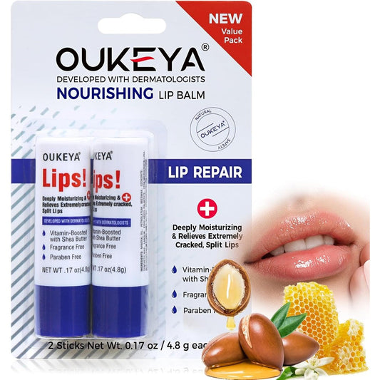 Oukeya medicated hydrating lip balm front view