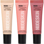 Nudestix Hydrating Peptide Lip Butter Tint Set front view of 3 piece kit