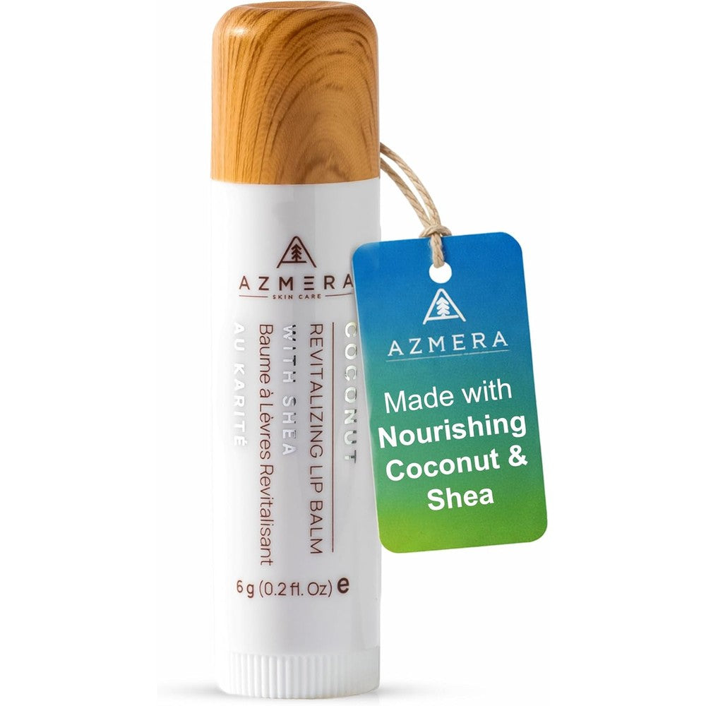 Azmera Coconut Lip Balm front view packaging