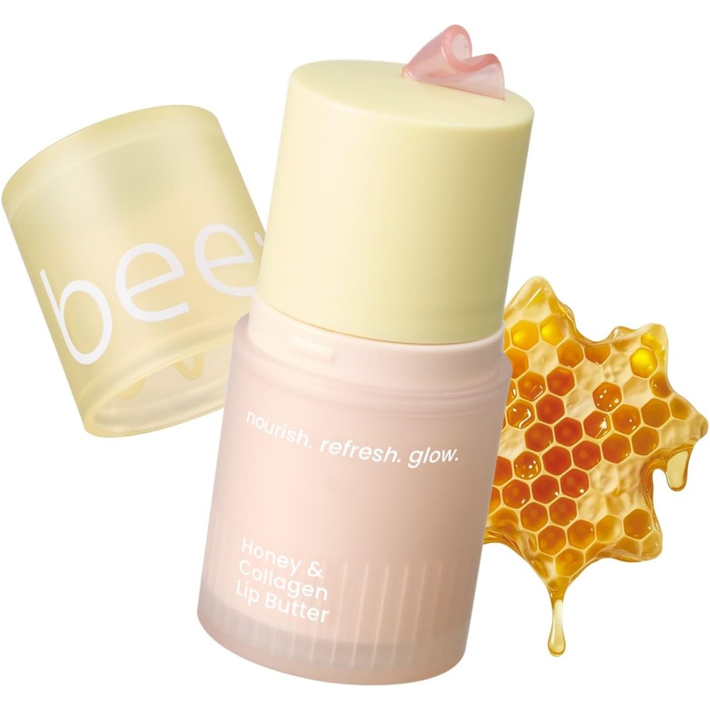 Beenuvo Honey and Collagen Lip Butter front packaging view