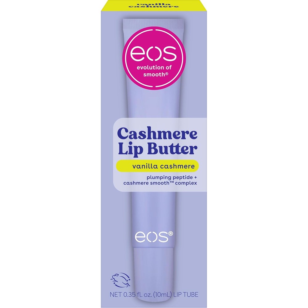 Eos Vanilla Cashmere Lip Butter front view packaging