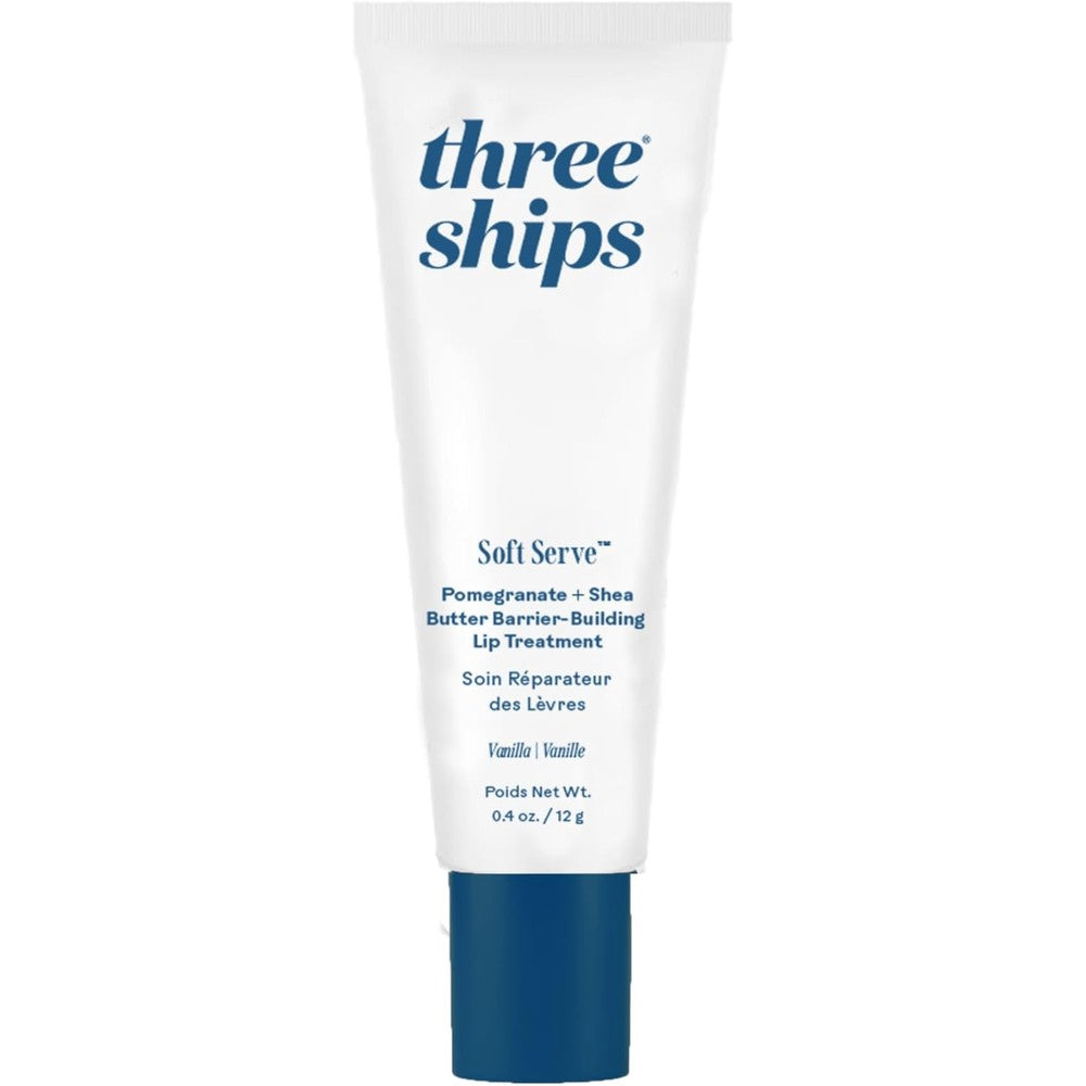 Three Ships SoftServe Pomegranate and Shea Butter Lip Treatment front view