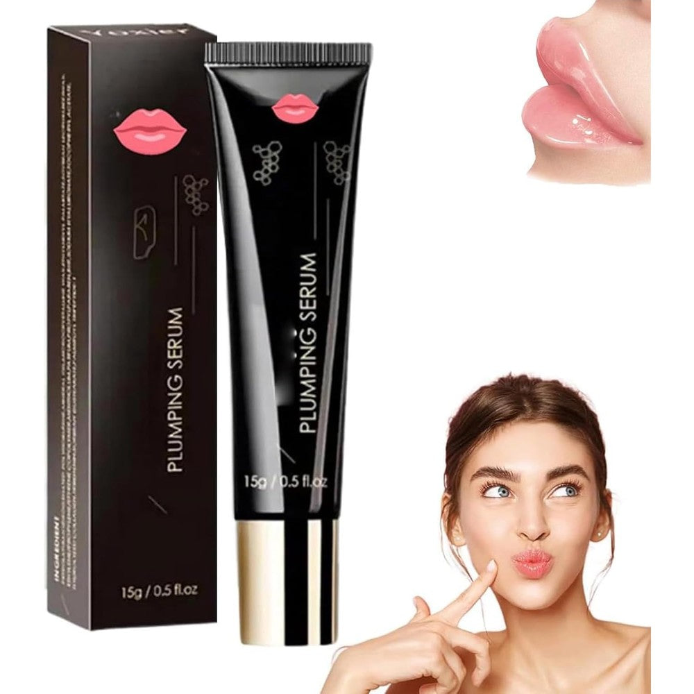 Elycura Plumpy Lip Booster Serum front view in black tube
