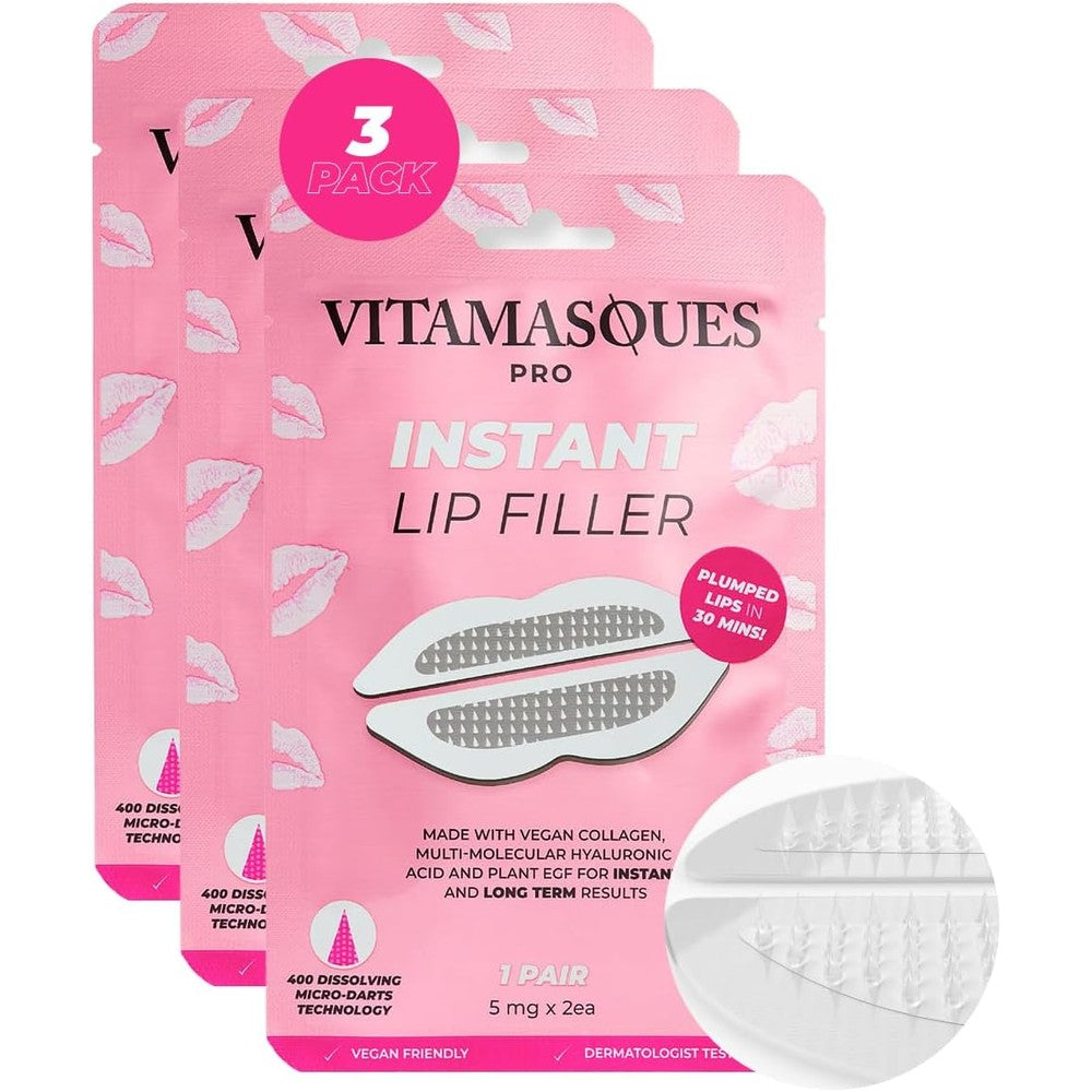 Vitamasques Instant Lip Filler Mask 3 Pack front view