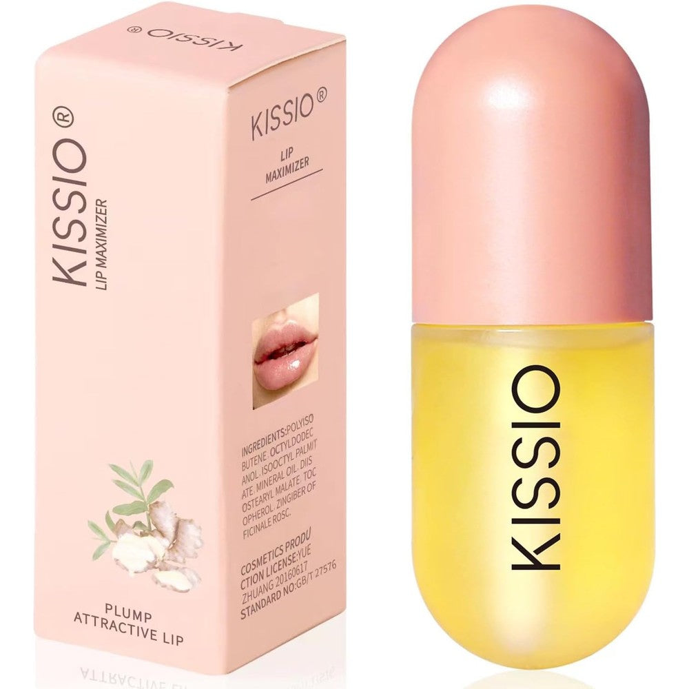 Kissio Natural Lip Plumper Gloss front view packaging