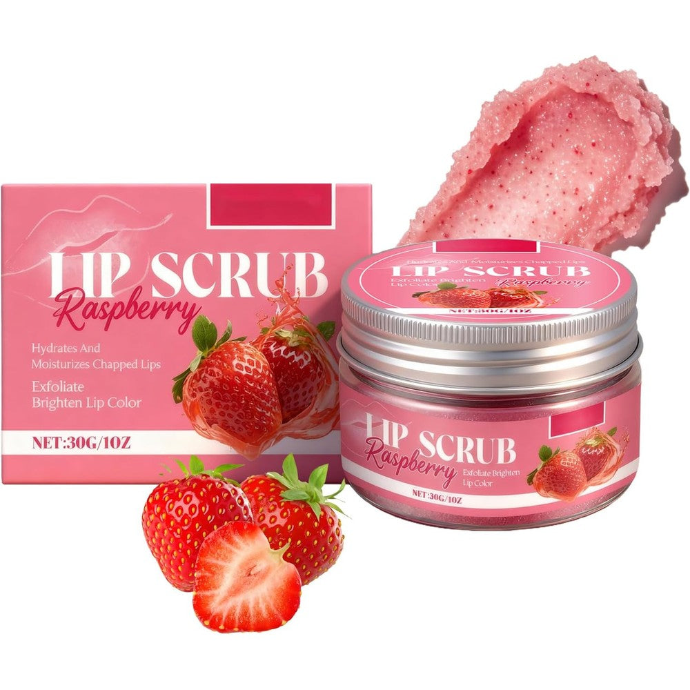 Dhgate raspberry lip scrub 1 ounce jar front view