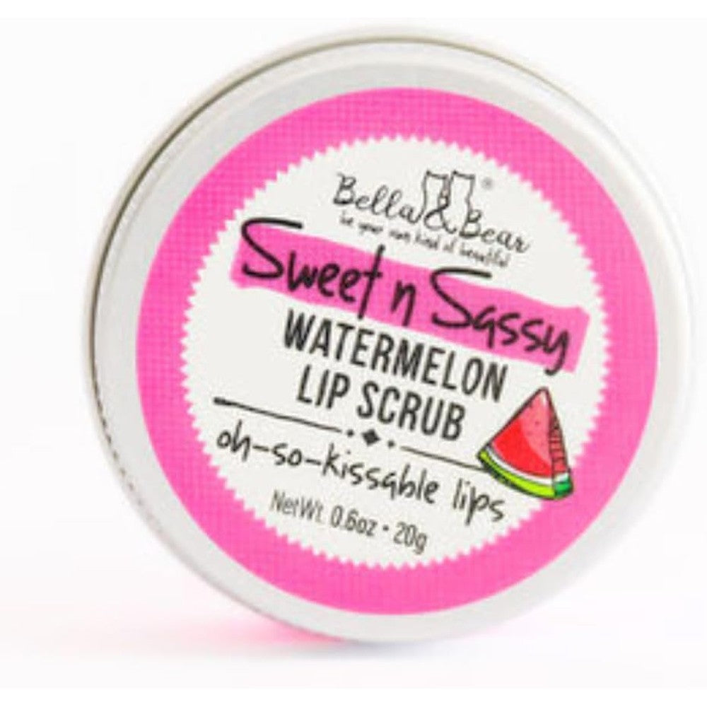 Bella and Bear Sweet and Sassy Watermelon Lip Scrub jar front view
