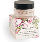 French Girl Organics Rose Lip Polish front view organic sugar scrub jar