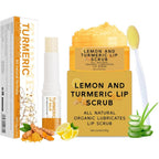 Murend lemon and turmeric lip scrub set front view
