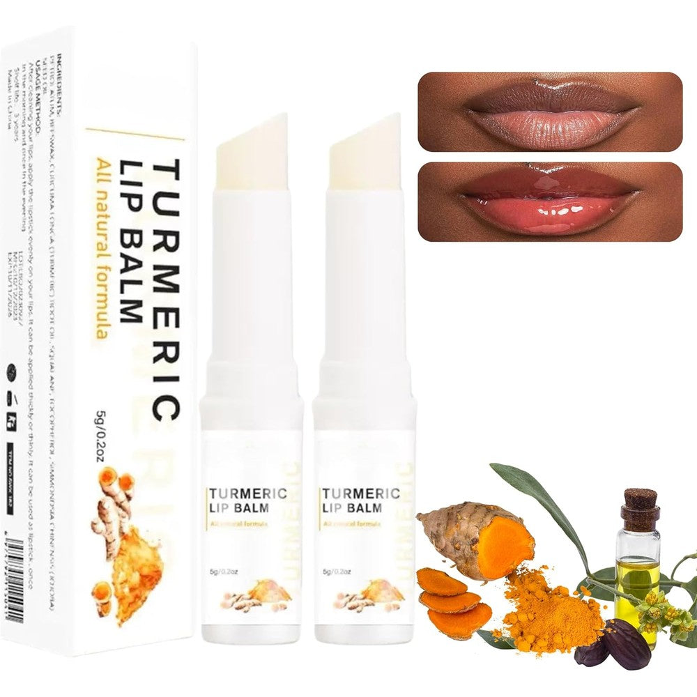 Generic 2 Piece Turmeric Lip Scrub And Moisturizing Lip Balm Set For Dark Lips And Smoker Lip Pigmentation Correction And Hydration - Image 1
