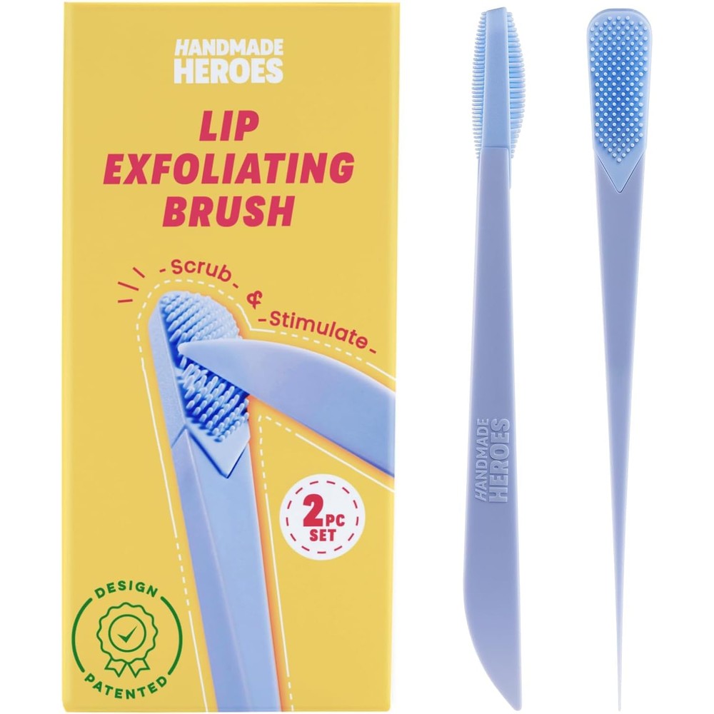 Handmade Heroes Reusable Lip Exfoliator Brush set front view
