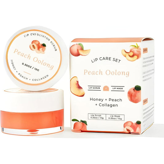 Benatu peach honey collagen lip mask and scrub kit front view