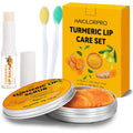 Haiolorpro turmeric lip scrub and balm set front view
