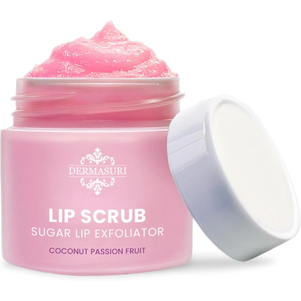 Dermasuri Lip Exfoliator Scrub and Moisturizer front view