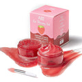 Anai Rui berries lip scrub and mask set front view showcasing jars and packaging