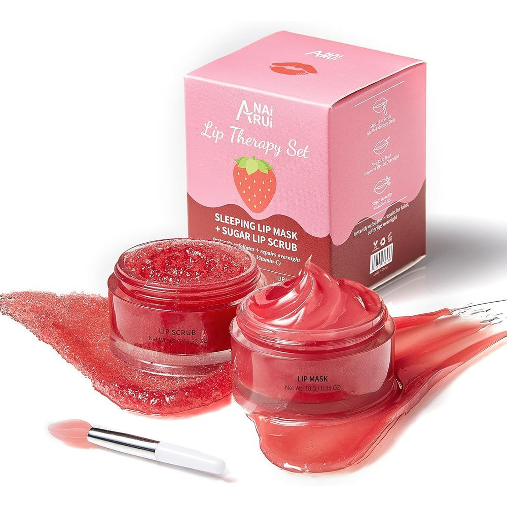 Anairui berries lip scrub and lip mask set front view