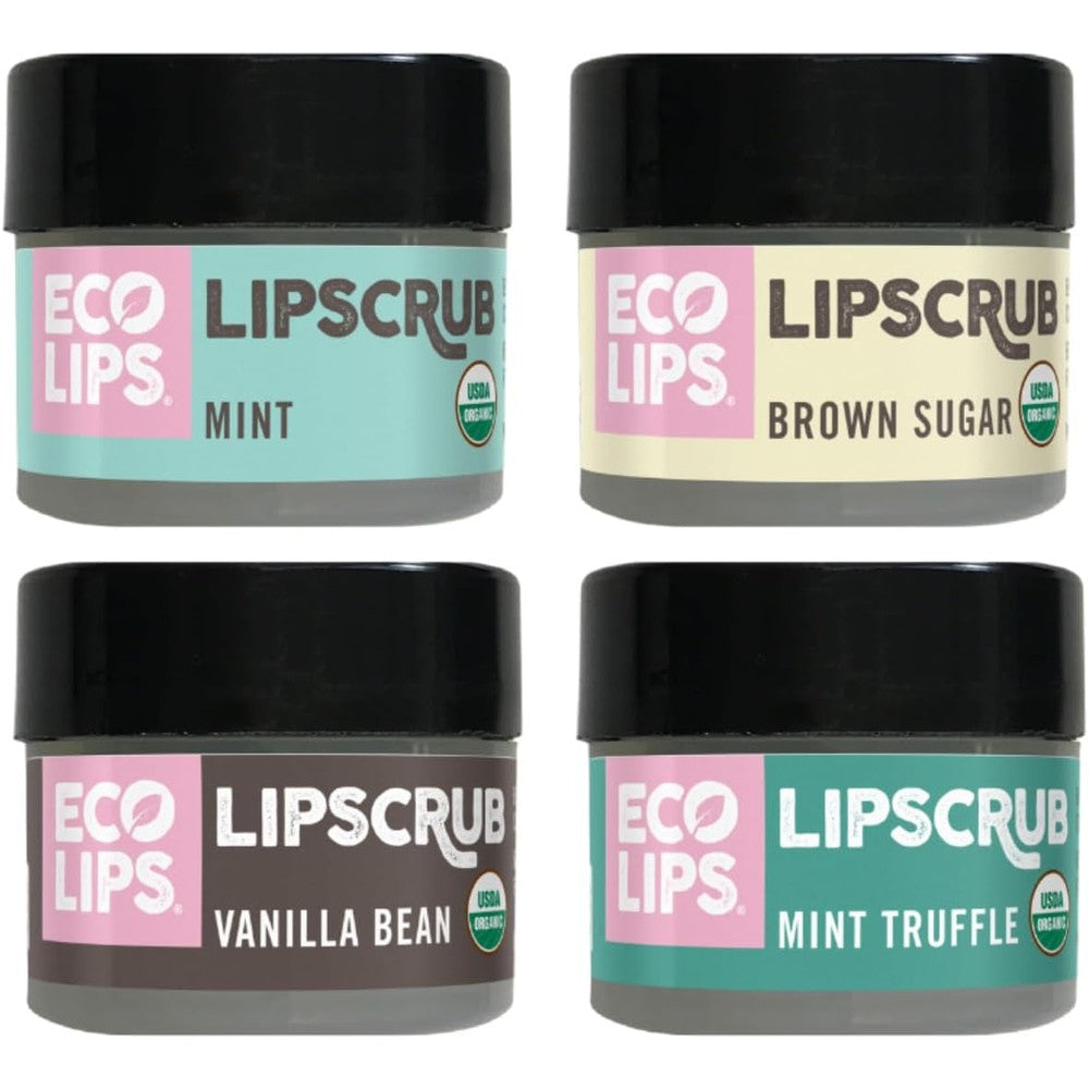 Eco Lips 4 pack sugar lip scrub jar front view