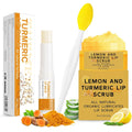 Murend turmeric lemon lip scrub and lip balm set front view