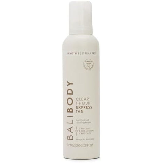Bali Body Clear 1 Hour Express Self Tanner front view packaging