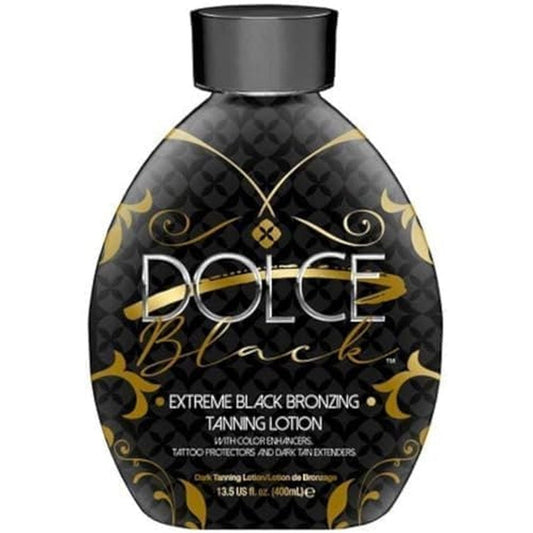 Dolce Black Extreme Black Bronzer Tanning Lotion bottle front view