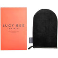 Lucy Bee Self Tanning Mitt front view packaging and black applicator