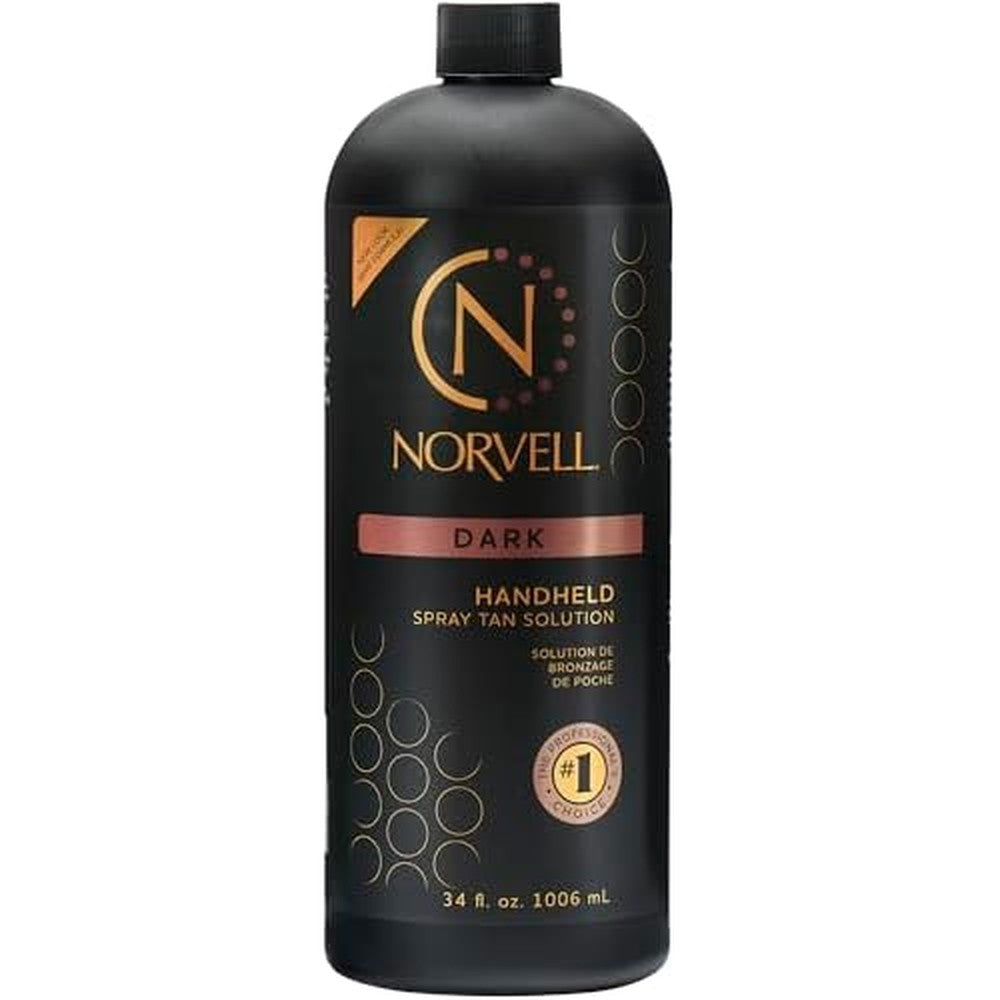 Norvell Premium Professional Sunless Spray Tan Solution Dark 34 Fluid Ounce bottle front view