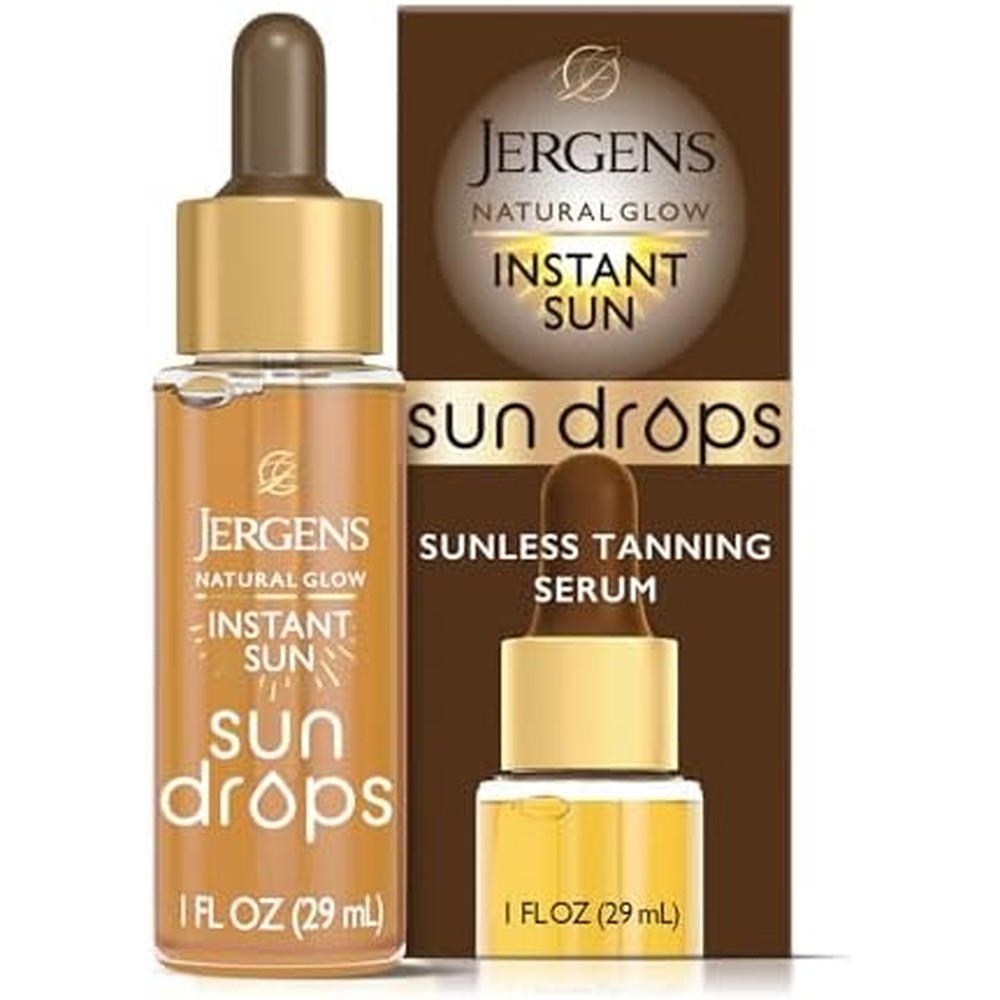 Jergens Natural Glow Instant Sun Drops for customizable face and body tanning