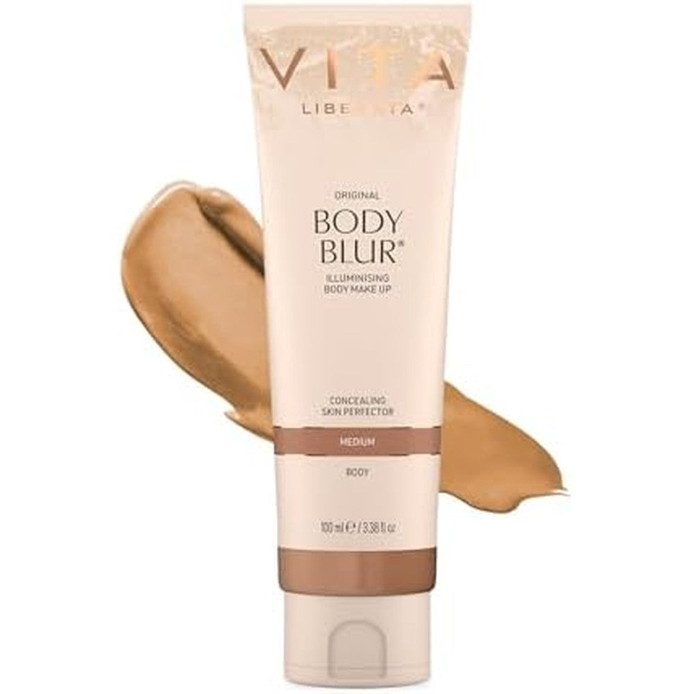 Vita Liberata Body Blur Medium leg and body makeup front view tube