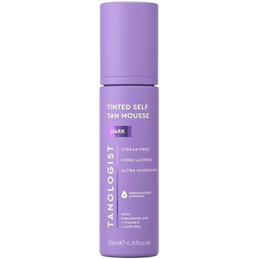 Tanologist Dark Tinted Self Tan Mousse front view bottle