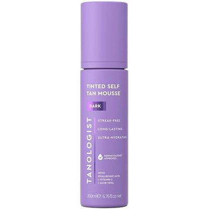 Tanologist Dark Tinted Self Tan Mousse front view bottle