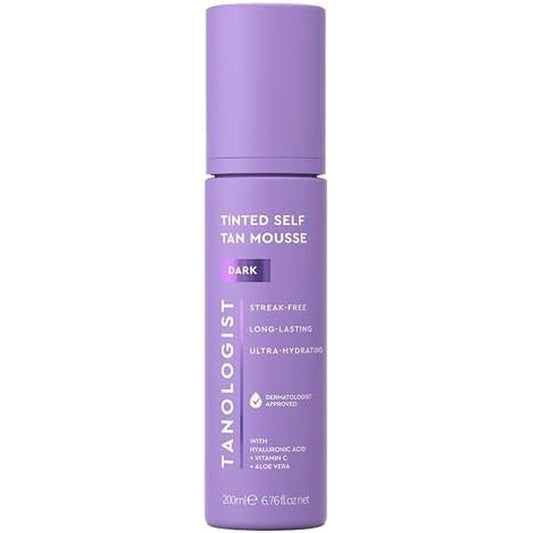 Tanologist Dark Tinted Self Tan Mousse front view bottle