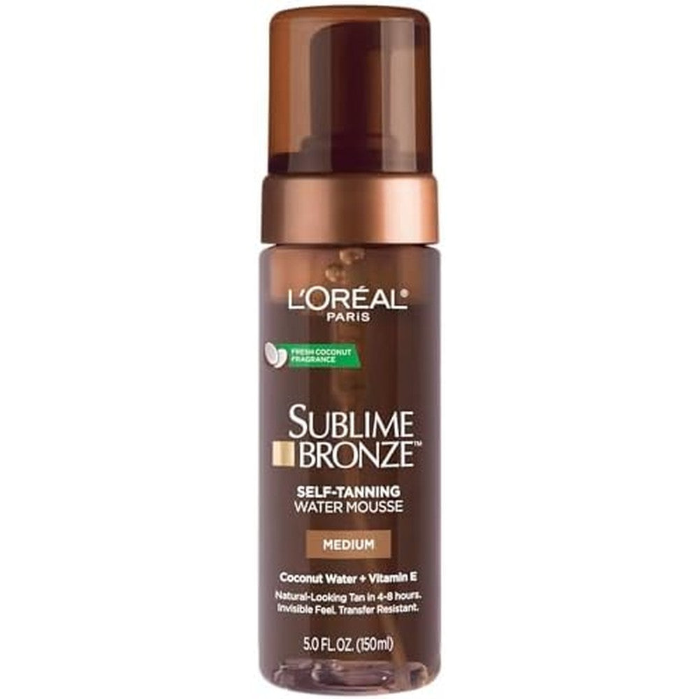 L'Oreal Paris Sublime Bronze Hydrating Self Tanning Water Mousse bottle front view