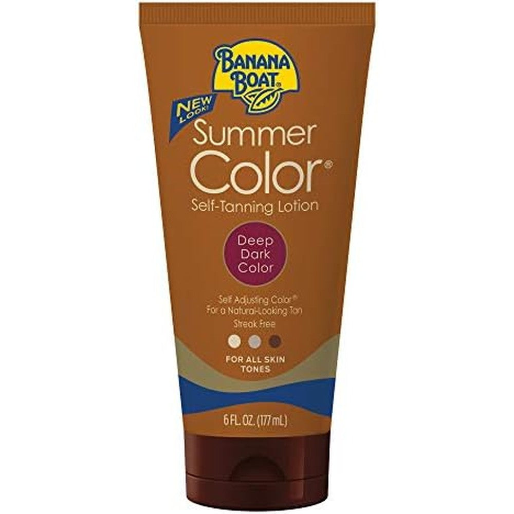 Banana Boat Summer Color Self Tanning Lotion Deep Dark bottle front view