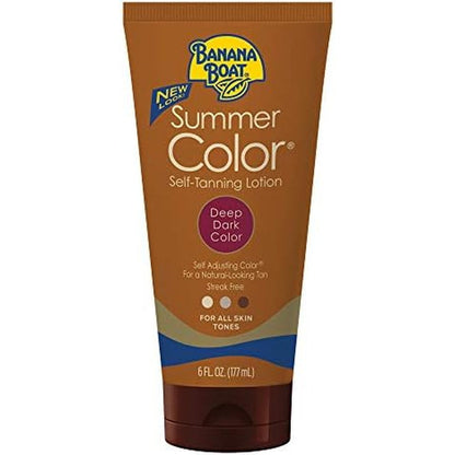 Banana Boat Summer Color Self Tanning Lotion Deep Dark bottle front view