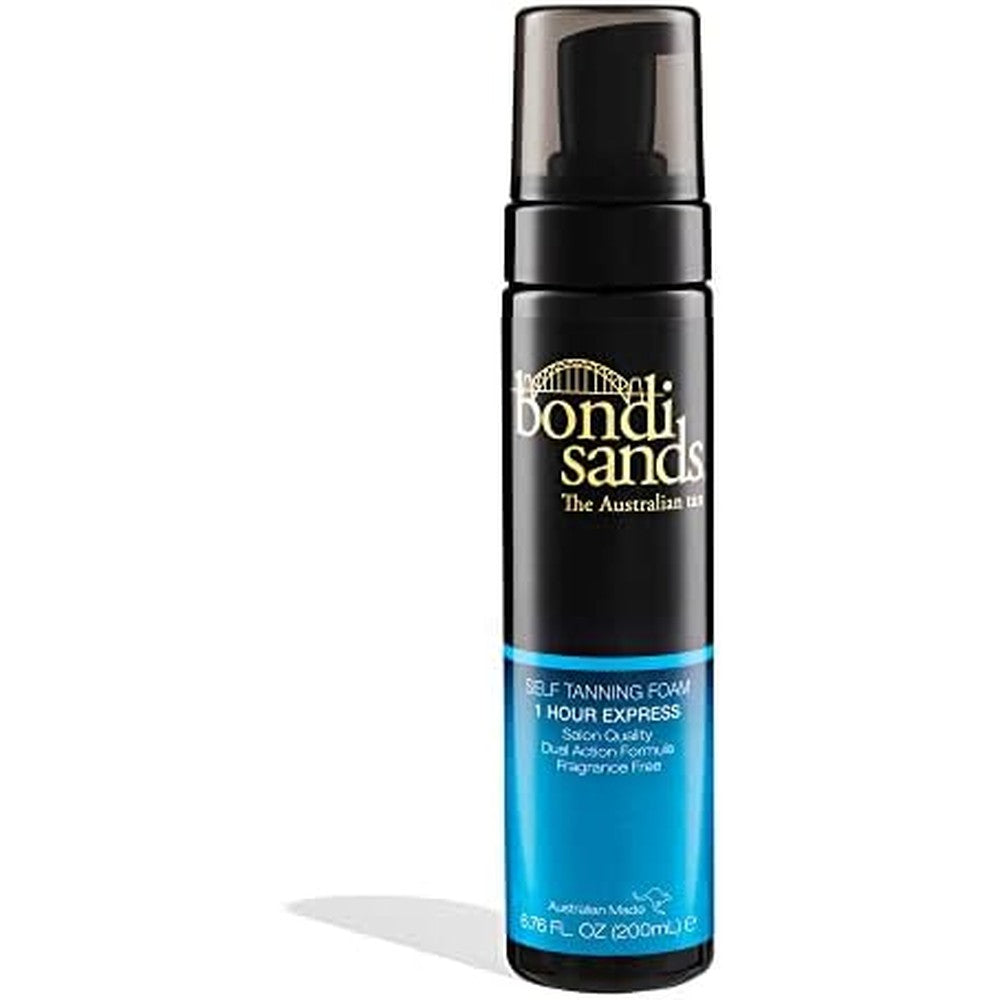 Bondi Sands 1 Hour Express Self Tanning Foam bottle front view for streak-free glow