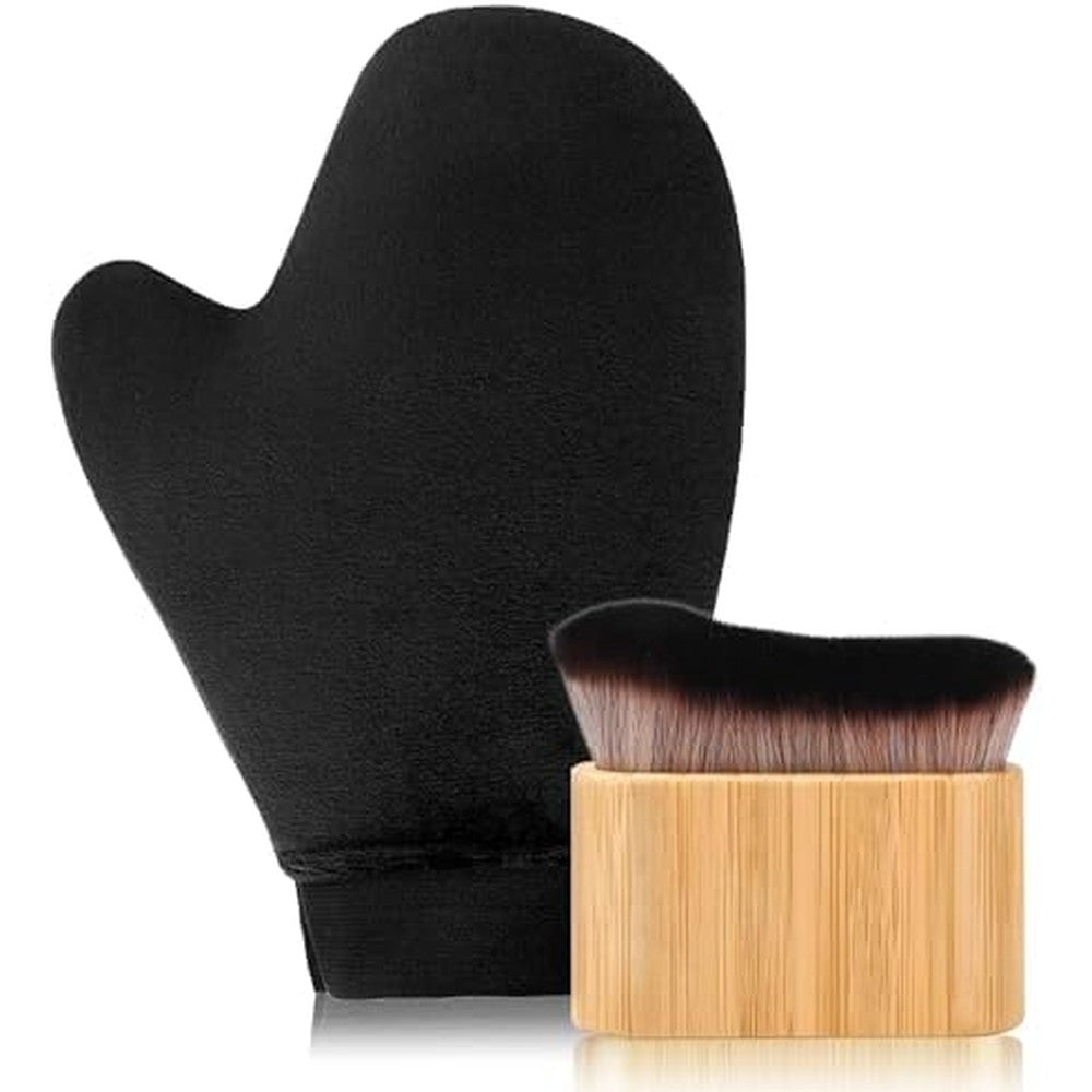 Bare By Vogue 2 in 1 Tanning Mitt and Brush set front view