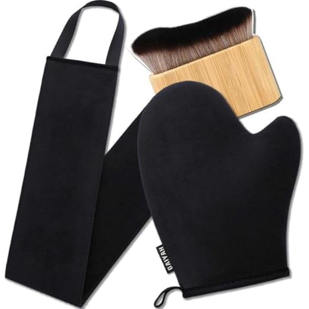 G Gaiyah 3 in 1 self tanning mitt applicator kit front view
