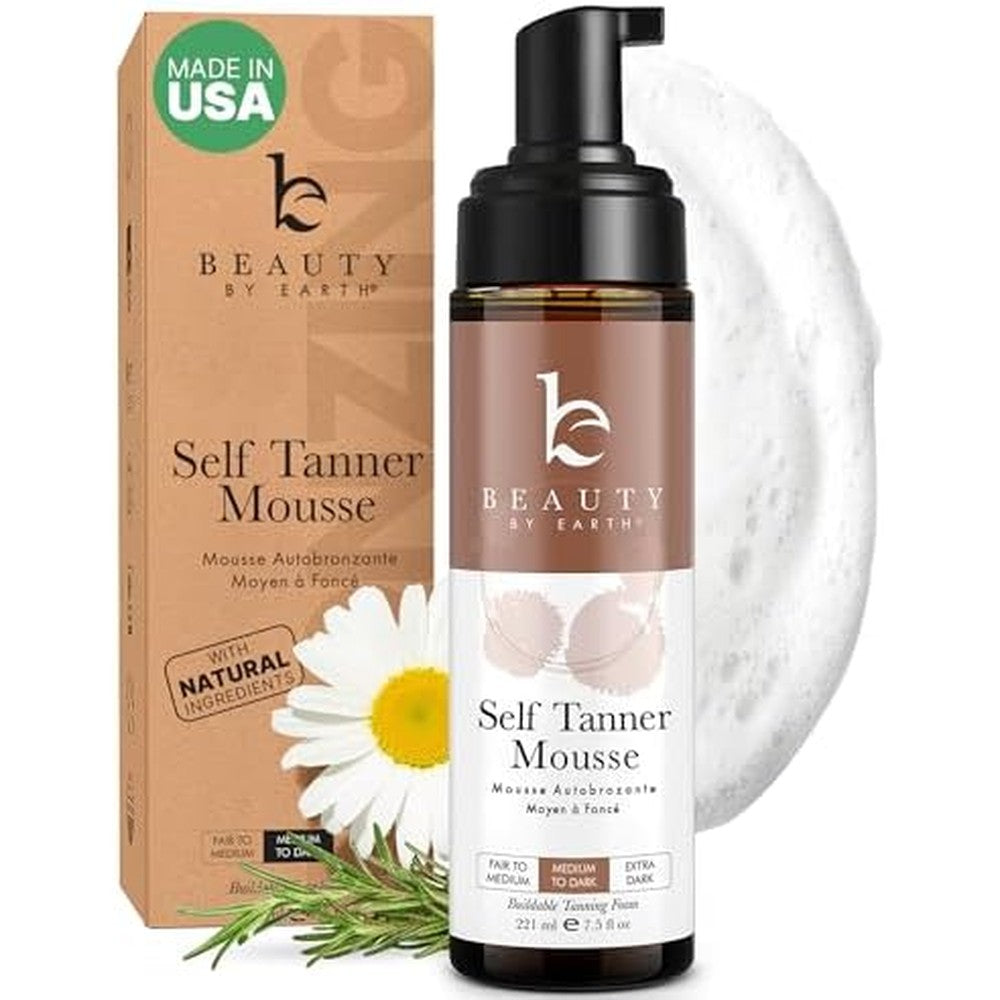 Beauty By Earth Self Tanner Mousse front view packaging