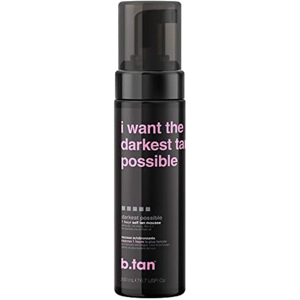 B.TAN Ultra Dark Self Tanner Mousse front view packaging of the sunless tanning foam