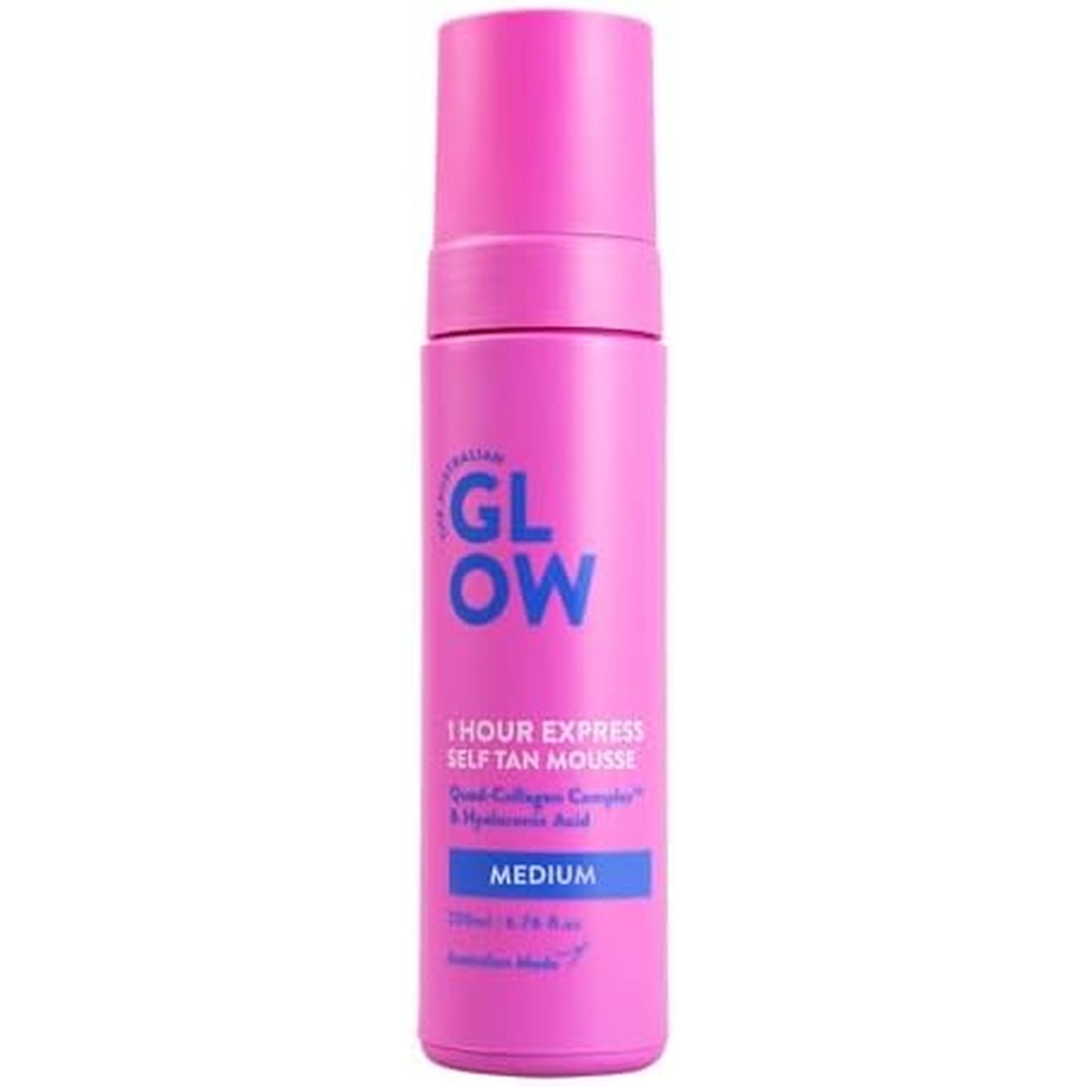 Australian Glow 1 Hour Express Self Tanning Mousse front view packaging