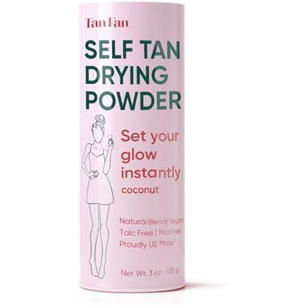 Tan Fan Self Tan Drying Powder bottle front view