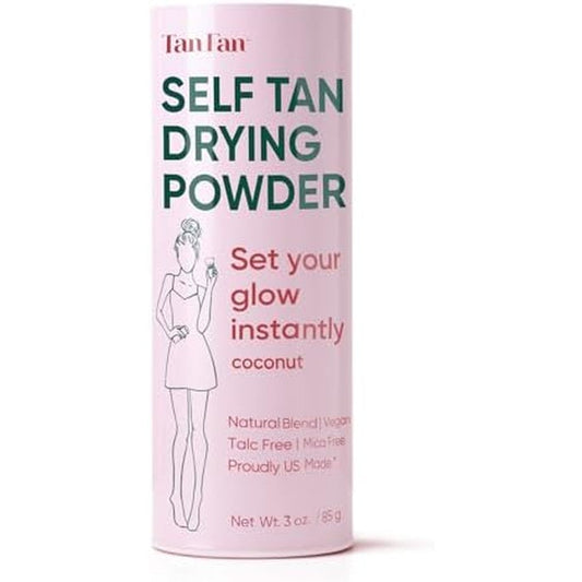Tan Fan Self Tan Drying Powder bottle front view