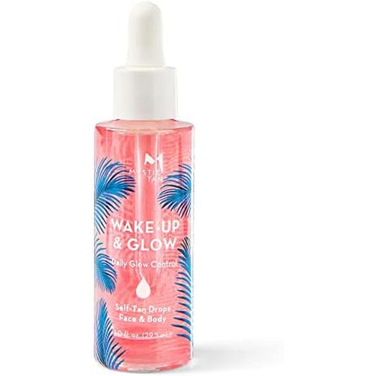 Mystic Tan Wake-Up And Glow Daily Glow Control Self Tan Drops bottle front view