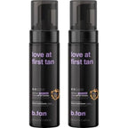 B.Tan violet self tanner mousse bundle front view with pump bottle