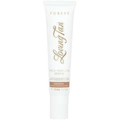Loving Tan Purest Face Tanning Serum Medium front bottle view