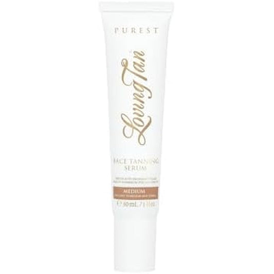 Loving Tan Purest Face Tanning Serum Medium front bottle view