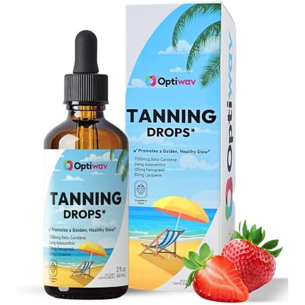 Optiwav Sunless Tanning Drops to Drink bottle front view